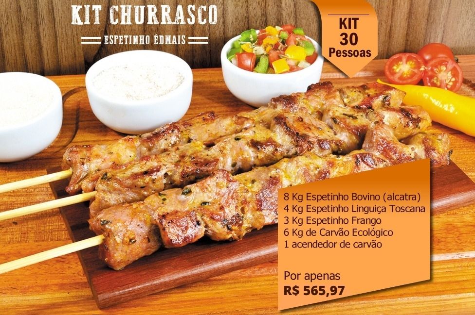 Kit Churrasco 30 Pessoas - EspetinhoEdMais